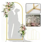 Dorado arco metálico para decoración y bodas
