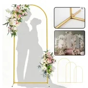 Dorado arco metálico para decoración y bodas