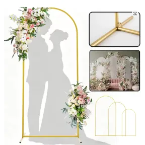 Dorado arco metálico para decoración y bodas