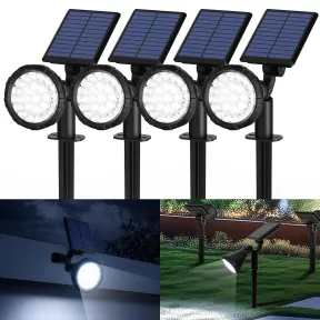 Focos Solares Impermeables IP65 para Jardín y Exteriores