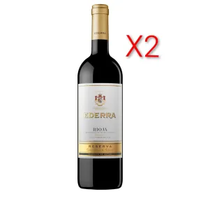Vino tinto EDERRA Reserva 100% Tempranillo DO Rioja - 75cl