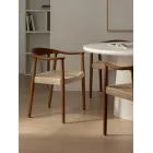 Silla de madera maciza con cuerda - Modelo Nang en nogal