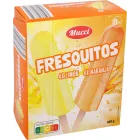 Helados Fresquitos naranja y limón Mucci (pack 8)