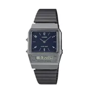 Reloj de acero Casio Collection - Cronómetro negro y gris