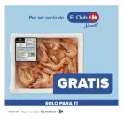 Langostinos cocidos gratis en Carrefour por compras de 50€