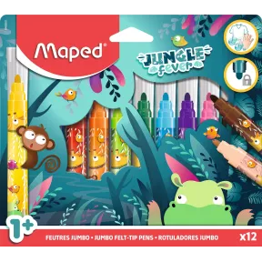 Rotulador Jumbo Jungle Fever X12 - Colores Vibrantes