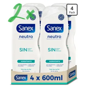 Gel de Ducha Sanex Neutro Hidratante 8 x 600 ml