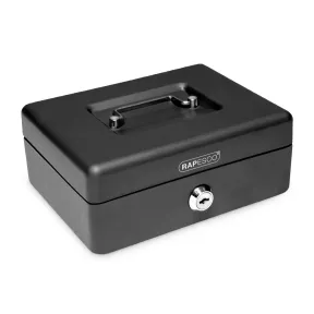 Caja de Caudales Portátil Rapesco, Negro, Ancho 25 cm