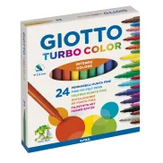 24 Rotuladores de Punta Fina GIOTTO Turbocolor Surtidos