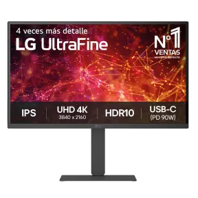 Monitor LG 27" UltraFine 4K UHD, HDR10, regulable en altura