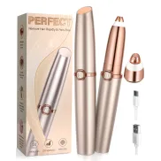 Recortadora facial para mujer con luz LED y carga USB