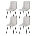 Juego de 4 Sillas de Comedor Tapizadas en Pana GrandCA