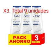 Dove Gel de Ducha Hidratación Profunda, 3 x 400 ml