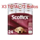 Pack de 24 Rollos Scottex Higiénico Acolchado 3 Capas
