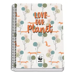 Cuaderno A5 Cuadriculado WWF, 80 Hojas, Tapa Rígida