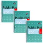 Cuaderno Pukka Pad A5 3x200 páginas verde 80gsm