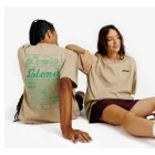 Camiseta unisex Elementals estampada en color beis, tallas XS-2XL