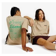 Camiseta unisex Elementals estampada en color beis, tallas XS-2XL
