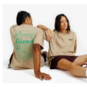 Camiseta unisex Elementals estampada en color beis, tallas XS-2XL