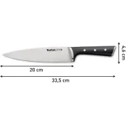 Cuchillo Chef Tefal Ice Force 20 cm - Acero Inoxidable Seguro