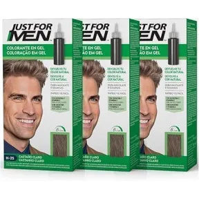 Tinte en Gel Just For Men, Castaño Claro H25 (3 Pack)