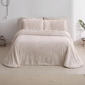 Colcha Reversible Borreguillo 100% Poliéster para Cama 180