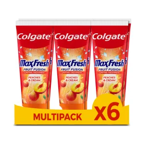 Pasta de Dientes Colgate Max Fresh Melocotón, Pack 6x75 ml