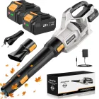 Soplador a Batería KUZUPRO 21 V con 2 Baterías 4,0 Ah