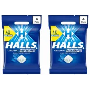Halls Original Caramelos Mentol y Eucalipto 8x32g Sin Azúcar