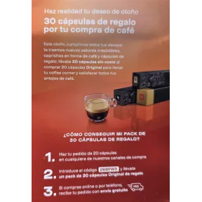30 cápsulas gratis al añadir 20 Nespresso + Envío sin costo