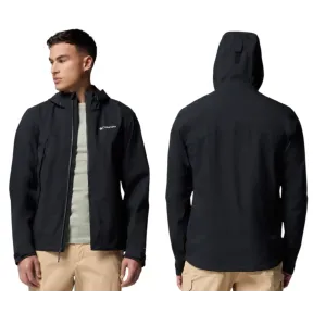 Chaqueta impermeable para hombres Columbia Boulder Falls (Negro)