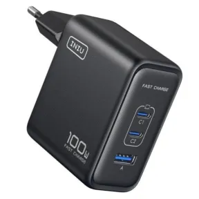 Cargador ultra compacto INIU Leopard 100W con 3 puertos GaN