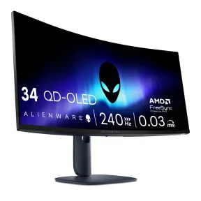 Monitor Alienware AW3425DW Curvo 34” Gaming QDOLED 240Hz