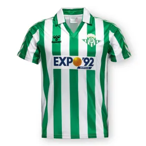 Camiseta Hombre Verde Blanca Hummel Retro Expo 92
