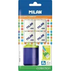 Collection School: Blister con Sacapuntas y 4 Gomas de Borrar