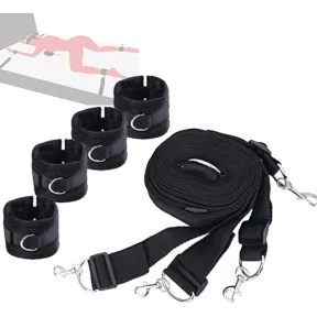 Cinturón Ajustable de Yoga para Cosplay, Negro de Nailon