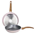 Sartenes de aluminio rosa Tognana Pepper Bamboo, set de 2