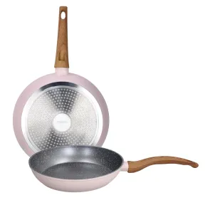 Sartenes de aluminio rosa Tognana Pepper Bamboo, set de 2