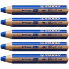 Lápiz Woody 3 en 1 STABILO, azul ultramar, para múltiples superficies.