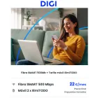 Digi Fibra 500Mb + 2 Líneas Ilimitadas por solo 22€/mes