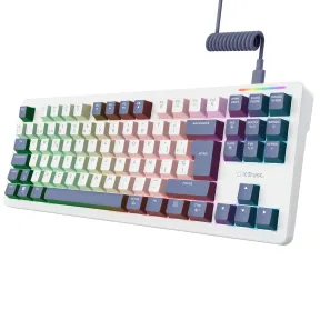Teclado Mecánico TKL Español GXTrust Xyra Gasket 80% Blanco
