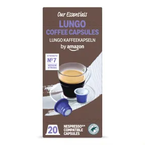 Cápsulas de Café Lungo Compatibles con Nespresso, 20 Unidades