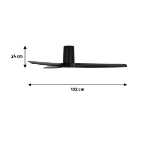 Ventilador negro de techo como la noche
