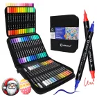 Marcadores de pintura acrílica de 60 colores con bolsa