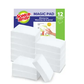 Esponjas Mágicas Scotch-Brite, Paquete de 12 para Limpieza