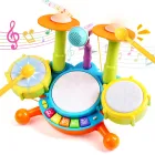 Set Musical Bebés: 3 Tambores, Platillos y Micrófono