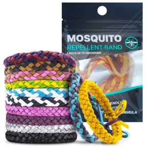 10 Pulseras de cuero repelentes de mosquitos ajustables