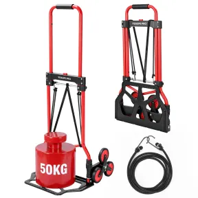 Carretilla Plegable Rojo para Subir Escaleras, 50 kg YEAUPE PRO