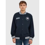 Sudadera universitaria abierta sin capucha, cómoda y deportiva