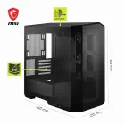 Caja Micro-ATX MSI MAG Pano M100L con panel panorámico 270°